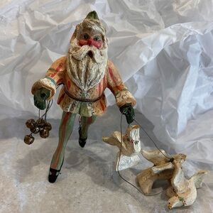 Collectible Vintage 1988 House of Hatten Elf With Doves & Bells Ornament